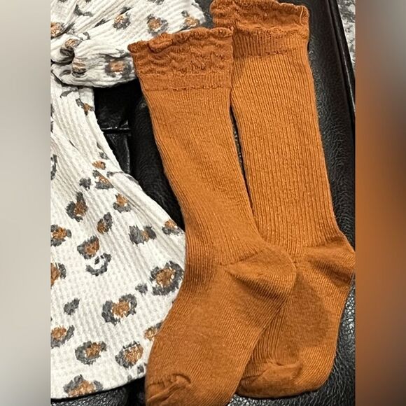 RZ By Rachel Zoe Animal Print Dress With Long Knee Socks Infant Girl 3-6 M - Picture 6 of 9